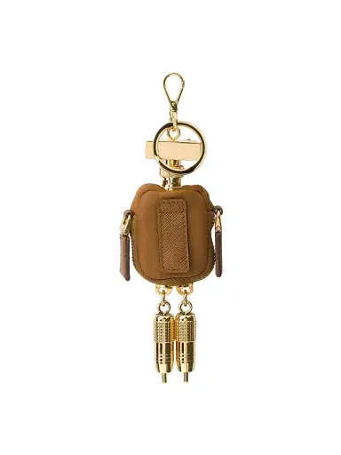 Prada Women's Re-Nylon Robot Bag Charm - Brown | Thumbnail 2 Prada Women's Re-Nylon Robot Bag Charm - Brown | Thumbnail 2