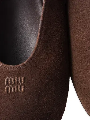 Miu Miu Women's Suede Ballerinas - Brown - Size 10 | Thumbnail 3 Miu Miu Women's Suede Ballerinas - Brown - Size 10 | Thumbnail 3