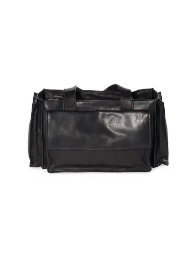 Miu Miu Women's Utilitaire Nappa Leather Shopping Bag - Black | Thumbnail 6 Miu Miu Women's Utilitaire Nappa Leather Shopping Bag - Black | Thumbnail 6