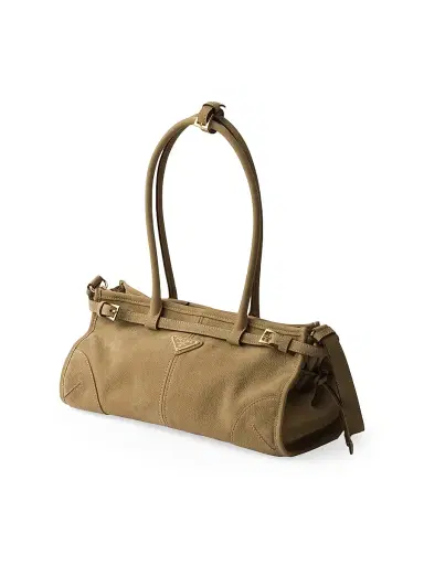 Prada Women's Bonnie Medium Nubuck Leather Handbag | Thumbnail 4 Prada Women's Bonnie Medium Nubuck Leather Handbag | Thumbnail 4