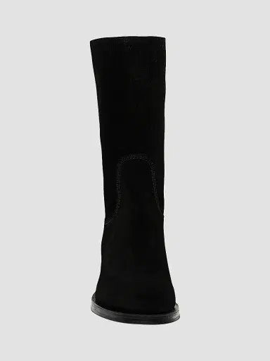 Santoni Women's Fleeces Suede Mid-Calf Boots - Black - Size 12 | Thumbnail 6 Santoni Women's Fleeces Suede Mid-Calf Boots - Black - Size 12 | Thumbnail 6