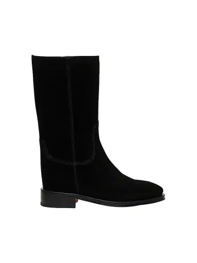 Santoni Women's Fleeces Suede Mid-Calf Boots - Black - Size 12 | Thumbnail 1 Santoni Women's Fleeces Suede Mid-Calf Boots - Black - Size 12 | Thumbnail 1