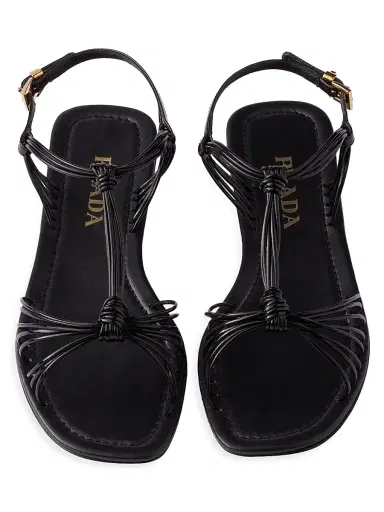 Prada Women's Patent Leather Sandals - Black - Size 11 | Thumbnail 4 Prada Women's Patent Leather Sandals - Black - Size 11 | Thumbnail 4