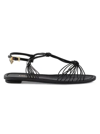 Prada Women's Patent Leather Sandals - Black - Size 11 | Thumbnail 1 Prada Women's Patent Leather Sandals - Black - Size 11 | Thumbnail 1