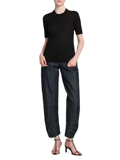 Jil Sander Women's Merino Wool Rib-Knit Top | Thumbnail 2 Jil Sander Women's Merino Wool Rib-Knit Top | Thumbnail 2