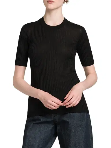 Jil Sander Women's Merino Wool Rib-Knit Top | Thumbnail 4 Jil Sander Women's Merino Wool Rib-Knit Top | Thumbnail 4
