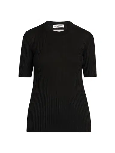 Jil Sander Women's Merino Wool Rib-Knit Top | Thumbnail 1 Jil Sander Women's Merino Wool Rib-Knit Top | Thumbnail 1