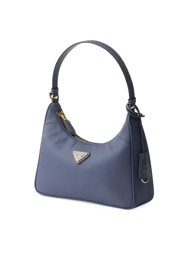 Prada Women's Re-Edition 2005 Re-Nylon and Saffiano Mini Shoulder Bag - Medium Blue | Thumbnail 2 Prada Women's Re-Edition 2005 Re-Nylon and Saffiano Mini Shoulder Bag - Medium Blue | Thumbnail 2