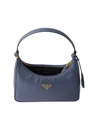 Prada Women's Re-Edition 2005 Re-Nylon and Saffiano Mini Shoulder Bag - Medium Blue | Thumbnail 4 Prada Women's Re-Edition 2005 Re-Nylon and Saffiano Mini Shoulder Bag - Medium Blue | Thumbnail 4