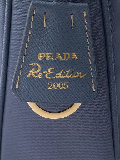 Prada Women's Re-Edition 2005 Re-Nylon and Saffiano Mini Shoulder Bag - Medium Blue | Thumbnail 5 Prada Women's Re-Edition 2005 Re-Nylon and Saffiano Mini Shoulder Bag - Medium Blue | Thumbnail 5