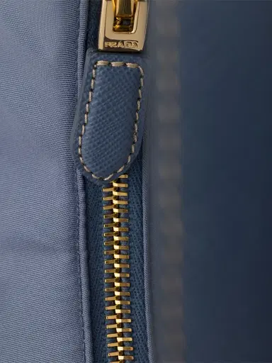 Prada Women's Re-Edition 2005 Re-Nylon and Saffiano Mini Shoulder Bag - Medium Blue | Thumbnail 6 Prada Women's Re-Edition 2005 Re-Nylon and Saffiano Mini Shoulder Bag - Medium Blue | Thumbnail 6