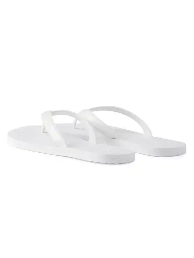 Prada Men's Brushed Leather Flip-Flops - White | Thumbnail 3 Prada Men's Brushed Leather Flip-Flops - White | Thumbnail 3