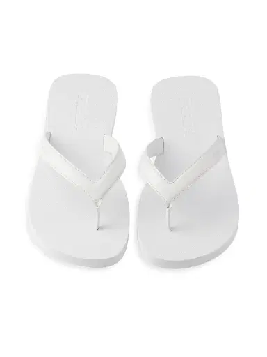 Prada Men's Brushed Leather Flip-Flops - White | Thumbnail 4 Prada Men's Brushed Leather Flip-Flops - White | Thumbnail 4