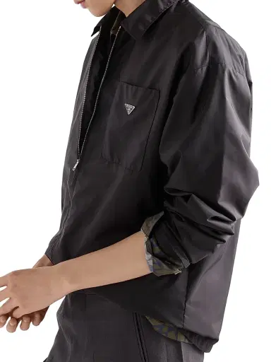 Prada Men's Re-Nylon Zipper Shirt - Black - Size XXL | Thumbnail 4 Prada Men's Re-Nylon Zipper Shirt - Black - Size XXL | Thumbnail 4