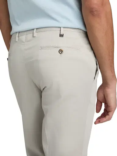 PT Torino Men's Garment-Dyed Stretch Cotton-Silk Chino Pants - Aluminium - Size 40 | Thumbnail 6 PT Torino Men's Garment-Dyed Stretch Cotton-Silk Chino Pants - Aluminium - Size 40 | Thumbnail 6