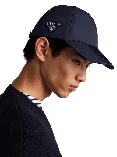 Prada Men's Re-Nylon Baseball Cap - Blue | Thumbnail 2 Prada Men's Re-Nylon Baseball Cap - Blue | Thumbnail 2