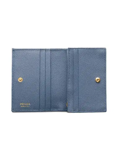 Prada Women's Saffiano Leather Wallet - Medium Blue | Thumbnail 2 Prada Women's Saffiano Leather Wallet - Medium Blue | Thumbnail 2