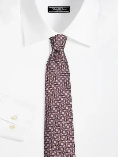 Isaia Men's Floral Silk Tie - Bright Pink | Thumbnail 2 Isaia Men's Floral Silk Tie - Bright Pink | Thumbnail 2