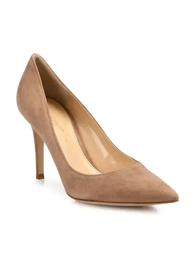 Gianvito Rossi Women's Gianvito 85MM Suede Pumps - Praline | Thumbnail 1 Gianvito Rossi Women's Gianvito 85MM Suede Pumps - Praline | Thumbnail 1