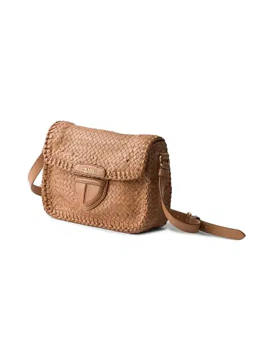 Prada Women's Woven Leather Mini Shoulder Bag | Thumbnail 4 Prada Women's Woven Leather Mini Shoulder Bag | Thumbnail 4