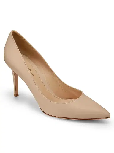 Gianvito Rossi Women's 85MM Leather Stiletto Heel Pumps - Praline | Thumbnail 2 Gianvito Rossi Women's 85MM Leather Stiletto Heel Pumps - Praline | Thumbnail 2