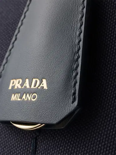 Prada Women's Jardinière Cotton Canvas Top Handle Bag - Blue | Thumbnail 5 Prada Women's Jardinière Cotton Canvas Top Handle Bag - Blue | Thumbnail 5