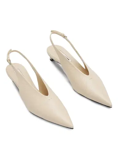 Jil Sander Women's 35MM Leather Slingback Kitten Heels | Thumbnail 2 Jil Sander Women's 35MM Leather Slingback Kitten Heels | Thumbnail 2