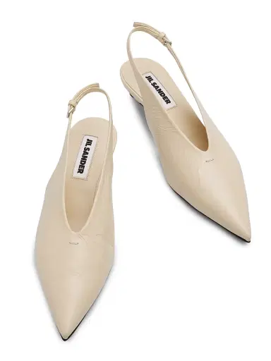 Jil Sander Women's 35MM Leather Slingback Kitten Heels | Thumbnail 4 Jil Sander Women's 35MM Leather Slingback Kitten Heels | Thumbnail 4