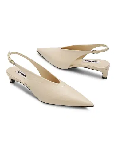 Jil Sander Women's 35MM Leather Slingback Kitten Heels | Thumbnail 5 Jil Sander Women's 35MM Leather Slingback Kitten Heels | Thumbnail 5