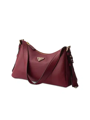 Prada Women's Aimee Medium Leather Shoulder Bag - Red | Thumbnail 4 Prada Women's Aimee Medium Leather Shoulder Bag - Red | Thumbnail 4