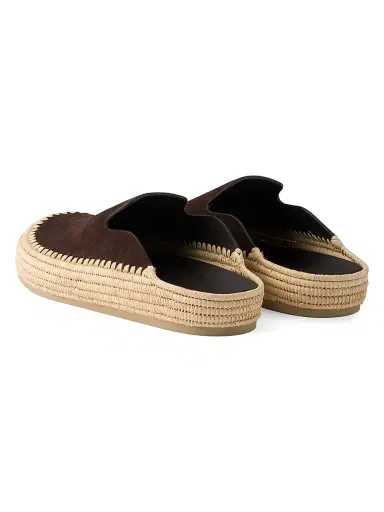 Prada Men's Suede Mules - Brown | Thumbnail 3 Prada Men's Suede Mules - Brown | Thumbnail 3