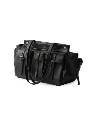 Prada Women's Route Leather Tote Bag - Black | Thumbnail 4 Prada Women's Route Leather Tote Bag - Black | Thumbnail 4
