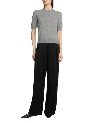 Jil Sander Women's Crewneck Wool Sweater - Volcanic Glass | Thumbnail 2 Jil Sander Women's Crewneck Wool Sweater - Volcanic Glass | Thumbnail 2