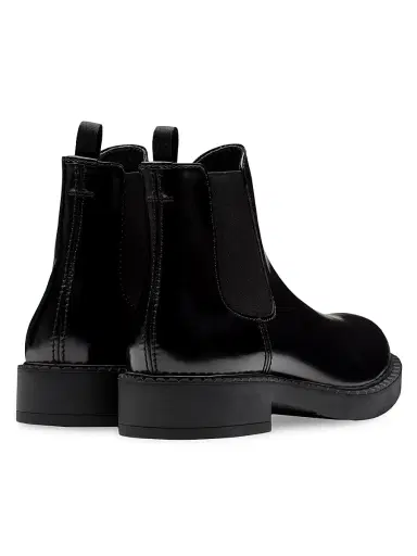 Prada Men's Brushed Leather Chelsea Boots - Black - Size 5 | Thumbnail 5 Prada Men's Brushed Leather Chelsea Boots - Black - Size 5 | Thumbnail 5