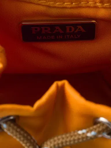 Prada Men's Mini Icon Re-Nylon Keychain Charm - Orange | Thumbnail 3 Prada Men's Mini Icon Re-Nylon Keychain Charm - Orange | Thumbnail 3