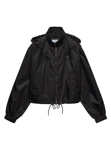 Prada Women's Nylon Blouson Jacket - Black | Thumbnail 1 Prada Women's Nylon Blouson Jacket - Black | Thumbnail 1