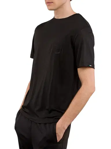 Stefano Ricci Men's T-Shirt - Black | Thumbnail 4 Stefano Ricci Men's T-Shirt - Black | Thumbnail 4