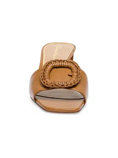Santoni Women's Corolle Leather Buckle Mules - Brown - Size 10.5 | Thumbnail 3 Santoni Women's Corolle Leather Buckle Mules - Brown - Size 10.5 | Thumbnail 3