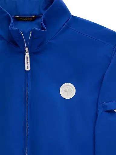 Stefano Ricci Men's Windbreaker Jacket with Zip Closure - Traffic Blue | Thumbnail 7 Stefano Ricci Men's Windbreaker Jacket with Zip Closure - Traffic Blue | Thumbnail 7