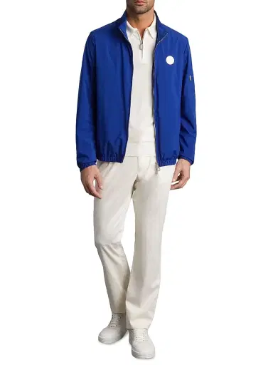 Stefano Ricci Men's Windbreaker Jacket with Zip Closure - Traffic Blue | Thumbnail 8 Stefano Ricci Men's Windbreaker Jacket with Zip Closure - Traffic Blue | Thumbnail 8