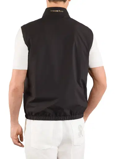 Stefano Ricci Men's Italian Refined Luxurious Sport Vest - Black | Thumbnail 4 Stefano Ricci Men's Italian Refined Luxurious Sport Vest - Black | Thumbnail 4