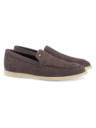 Stefano Ricci Men's Suede Slip-On Loafers - Dark Brown | Thumbnail 2 Stefano Ricci Men's Suede Slip-On Loafers - Dark Brown | Thumbnail 2