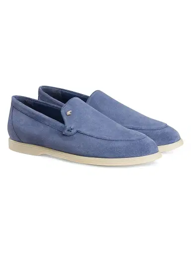 Stefano Ricci Men's Suede Slip-On Loafers - Light Blue - Size 11.5 | Thumbnail 2 Stefano Ricci Men's Suede Slip-On Loafers - Light Blue - Size 11.5 | Thumbnail 2