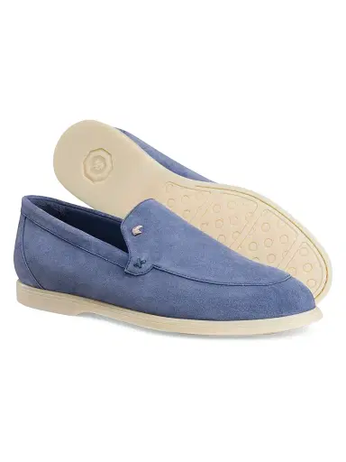 Stefano Ricci Men's Suede Slip-On Loafers - Light Blue - Size 11.5 | Thumbnail 3 Stefano Ricci Men's Suede Slip-On Loafers - Light Blue - Size 11.5 | Thumbnail 3