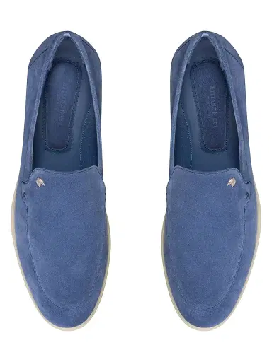 Stefano Ricci Men's Suede Slip-On Loafers - Light Blue - Size 11.5 | Thumbnail 4 Stefano Ricci Men's Suede Slip-On Loafers - Light Blue - Size 11.5 | Thumbnail 4