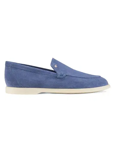 Stefano Ricci Men's Suede Slip-On Loafers - Light Blue - Size 11.5 | Thumbnail 1 Stefano Ricci Men's Suede Slip-On Loafers - Light Blue - Size 11.5 | Thumbnail 1