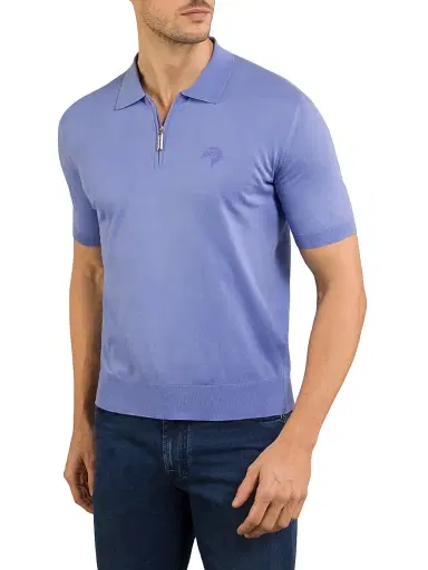 Stefano Ricci Men's Polo Shirt - Light Blue | Thumbnail 2 Stefano Ricci Men's Polo Shirt - Light Blue | Thumbnail 2