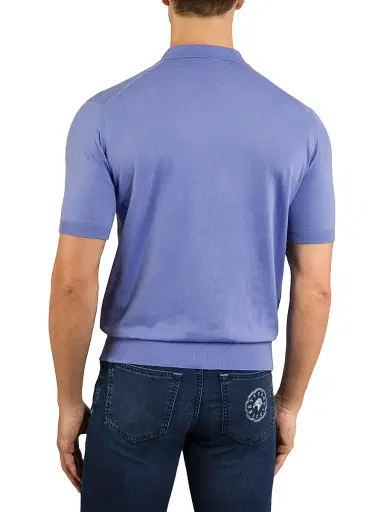 Stefano Ricci Men's Polo Shirt - Light Blue | Thumbnail 3 Stefano Ricci Men's Polo Shirt - Light Blue | Thumbnail 3