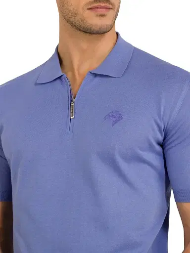 Stefano Ricci Men's Polo Shirt - Light Blue | Thumbnail 4 Stefano Ricci Men's Polo Shirt - Light Blue | Thumbnail 4