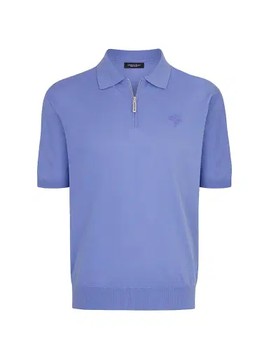 Stefano Ricci Men's Polo Shirt - Light Blue | Thumbnail 1 Stefano Ricci Men's Polo Shirt - Light Blue | Thumbnail 1